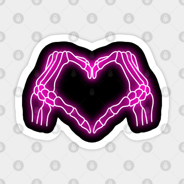 Heart Bones Neon Sign Sticker by jocela.png